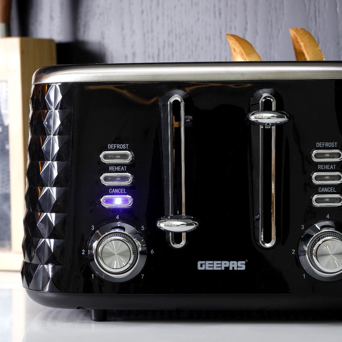 4Slice BreadToaster/Crumbtray/7settig1x2
