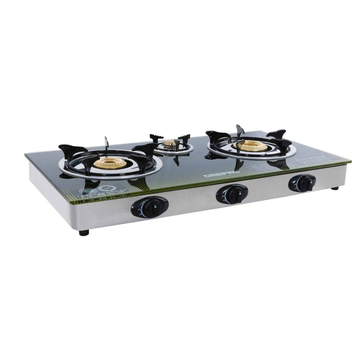 3BurnerGas Cooker/8Mm Glass/S/S Frame1x1