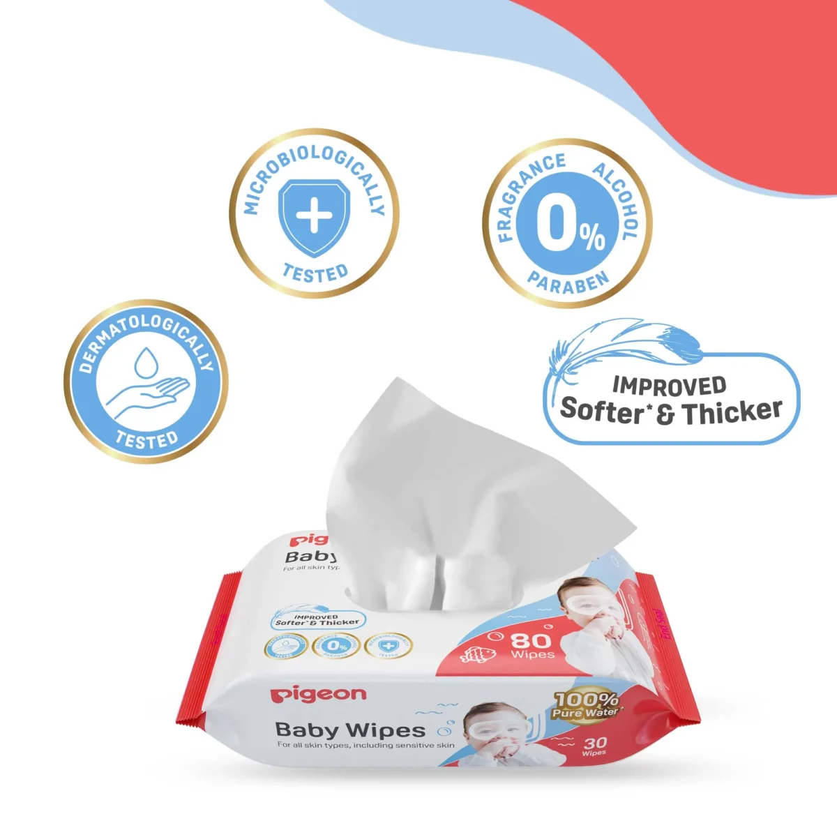 PIGEON BABY WIPES 80s 100% PURE WATER