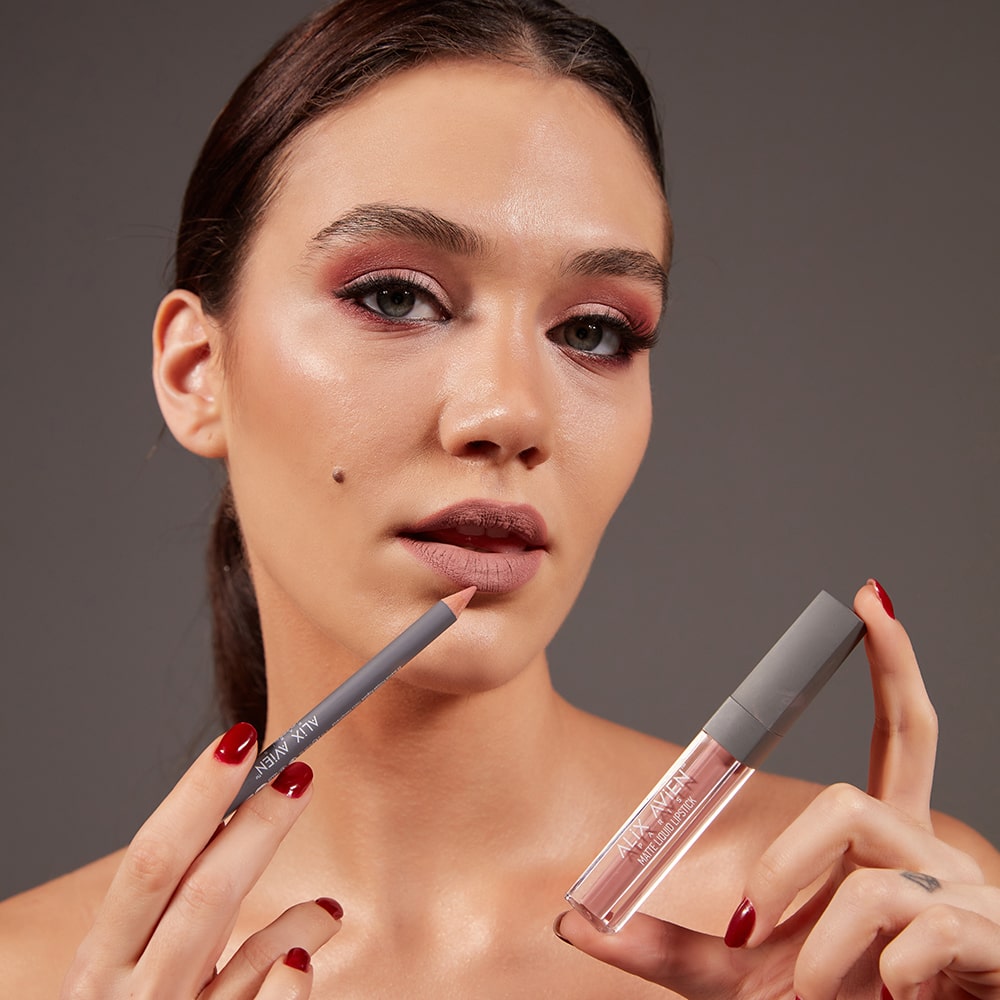 Alix Avien Vegan Lipliner Pencil - Shade - Dark Nude